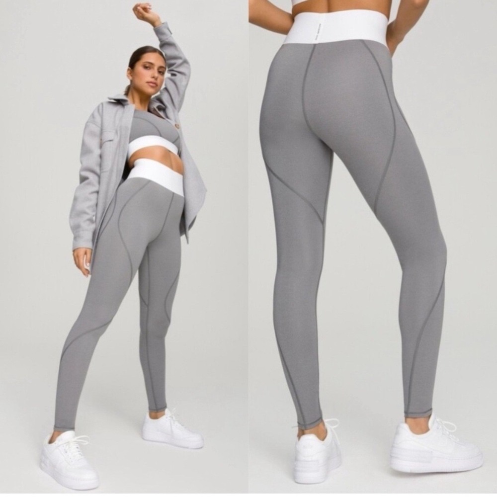 Good American High Rise Leggings Heather Grey Activewear Athleisure Womens 3XL